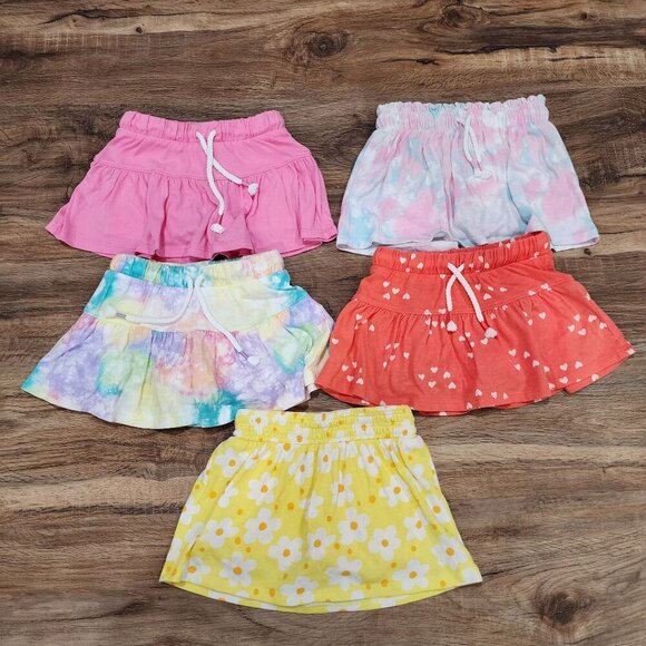 5 Pack Cat & Jack Baby Girl Skorts B0017 - Picture 2 of 5